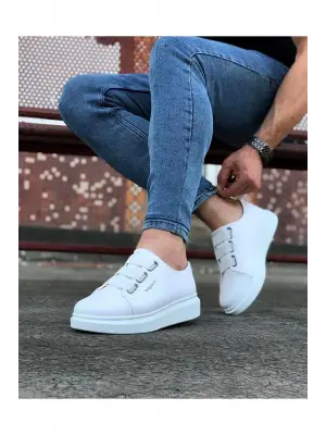 Omarı Kalın Taban Beyaz Casual Erkek Ayakkabı