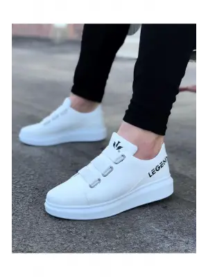 Omarı Kalın Taban Beyaz Casual Erkek Ayakkabı