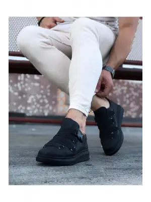 Omarı Yüksek Taban Kömür Renkli Erkek Ayakkabısı