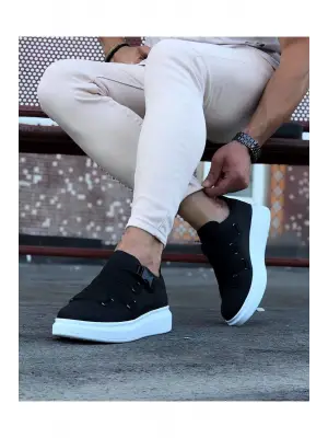 Omarı Yüksek Taban Siyah Erkek Ayakkabı