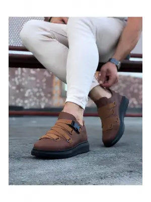 Omarı Yüksek Taban Taba Siyah Erkek Ayakkabı