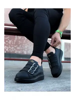 Omarı Kalın Tabanlı Kömür Renkli Erkek Ayakkabı