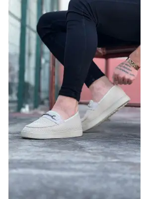 Omarı Bej Triko Babet Erkek Casual Ayakkabı