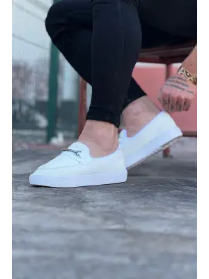 Omarı Beyaz Triko Babet Erkek Casual Ayakkabı