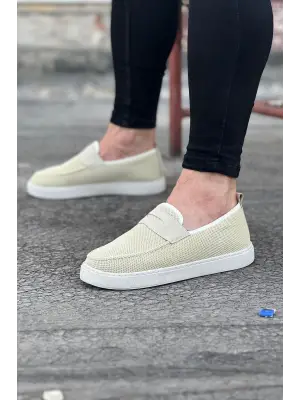 Bej Triko Babet Erkek Casual Ayakkabı