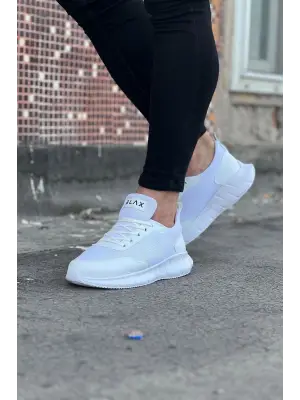 Yenilikçi Beyaz Triko Erkek Spor Ayakkabı