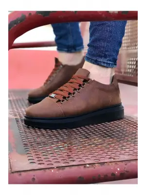 Omarı Taba Kömür Düz Erkek Casual Ayakkabı