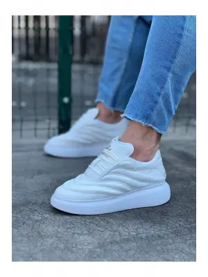 Omarı Beyaz Rugan Erkek Casual Ayakkabı