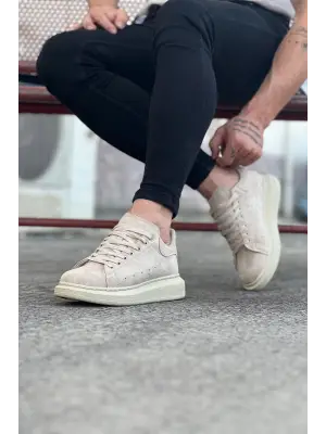 Omarı Bej Süet Günlük Erkek Casual Ayakkabı