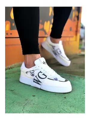 Omarı Trend Erkek Beyaz Gri Günlük Ayakkabı