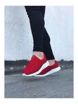 Omarı Kırmızı Erkek Spor Ayakkabı - Hareketli ve Şık Tasarım