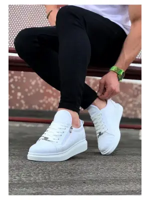 Omarı Beyaz Kapitone Erkek Casual Ayakkabı