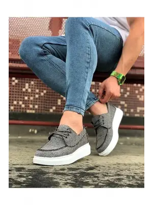 Omarı Gri Erkek Günlük Ayakkabı - Şık ve Rahat Tasarım