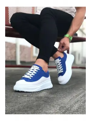 Omarı Beyaz Mavi Erkek Sneaker