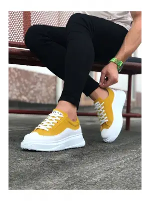 Enerjik Beyaz Sarı Ayakkabı