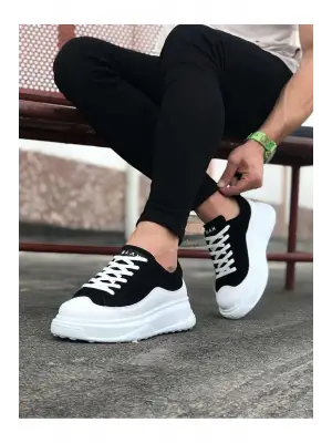 Omarı Siyah Beyaz Erkek Spor Ayakkabı