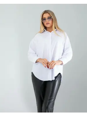 Omarı Klasik Beyaz Gömlek