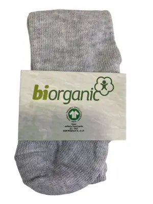 Omarı Organik Klasik Gri Melanj Külotlu Çorap