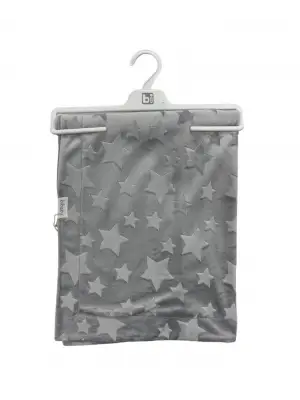 Omarı Yıldız Desenli Gri Battaniye 82x90 cm