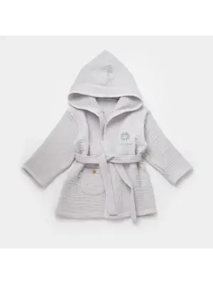 Omarı Yumuşak Ve Şirin Bornoz Gri