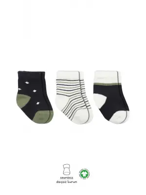 Omarı Yumuşak Dokulu 3Lü Erkek Soket Çorap - Antrasit Grisi