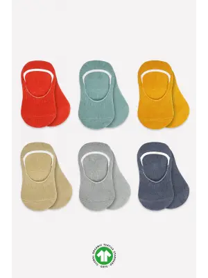 Bistyle 6lı Mix Babet Çorap 30101 Kiremit