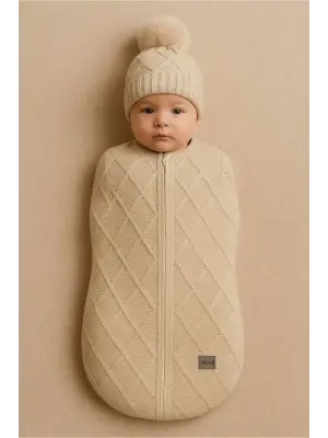 Bistyle Baby İn Swadding Triko Kundak 75108 Bej