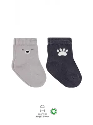 Omarı Renkli Dikiş Detaylı Soket Çorap Seti