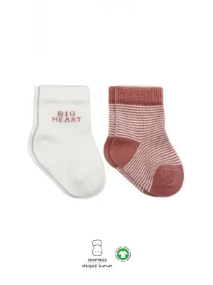 Omarı Yumuşak Penye Big Heart Soket Çorap Seti