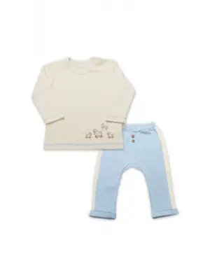 Bistyle Curly Lamb 2Li Bebe Takım 14107 Bej-Ekru