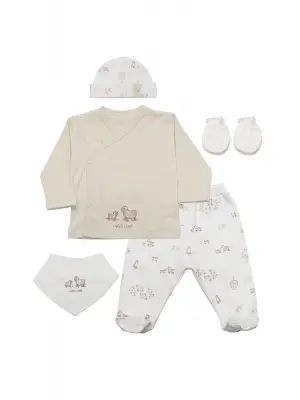 Bistyle Curly Lamb 5li Hastane Çıkışı 12106 Bej Mavi Ekru