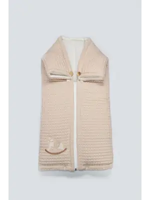 Bistyle Fermuarlı Natural Life Pike Battaniye Boy 70114 Bej