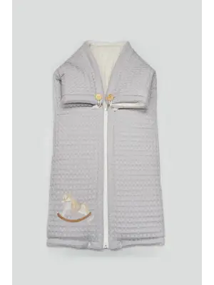 Bistyle Fermuarlı Natural Life Pike Battaniye Boy 70114 Gri