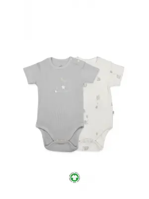 Bistyle Flying Elephant Yarım Kol 2li Body 17116 Ekru Gri