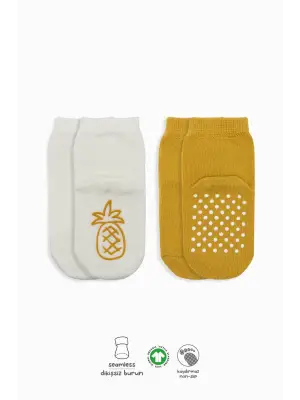 Omarı Meyve Figürlü Kaymaz Soket Çorap Seti