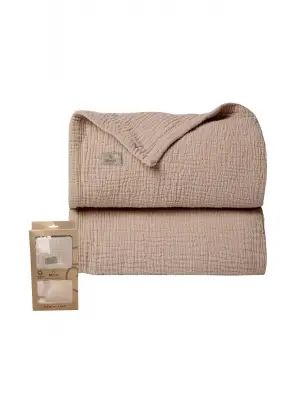 Omarı Müslin Battaniye 120x120 Cm Bej Elegan Şıklık
