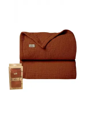 Bistyle Müslin Battaniye 120x120 Cm 70101 Kiremit