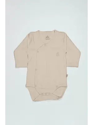 Bistyle Organik Natural Basic Style Kruvaze Uzun Kol Body Bs17102 Bej