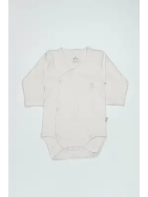 Bistyle Organik Natural Basic Style Kruvaze Uzun Kol Body Bs17102 Ekru