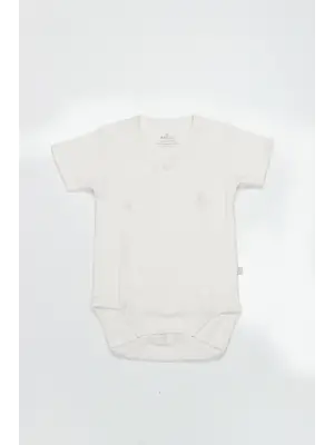 Bistyle Organik Natural Basic Style Kruvaze Yarım Kol Body Bs17101 Ekru