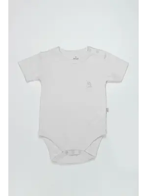 Bistyle Organik Natural Basic Style Yarım Kol Body Bs17103 Beyaz
