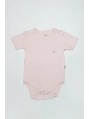 Bistyle Organik Natural Basic Style Yarım Kol Body Bs17103 Pembe