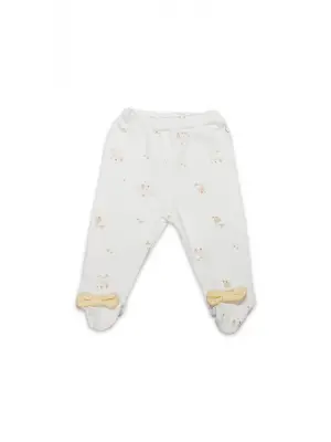 Bistyle Patikli Alt Welcome Baby Duck 16107 Sarı-Ekru