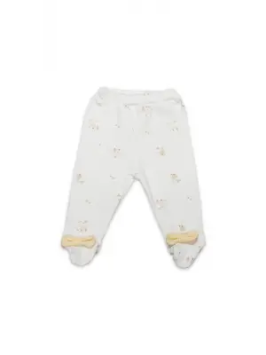 Bistyle Patikli Alt Welcome Baby Duck 16107 Sarı-ekru