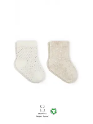 Omarı Puan Desenli Penye Soket Çorap Seti