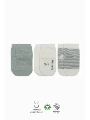 Omarı Renkli Kaymaz Penye Çorap Seti - 3lü Paket