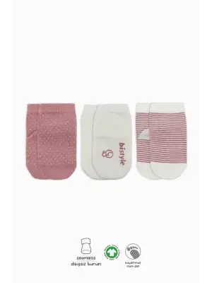 Omarı Puanlı Kaymaz Penye Soket Çorap Seti - 3lü Paket