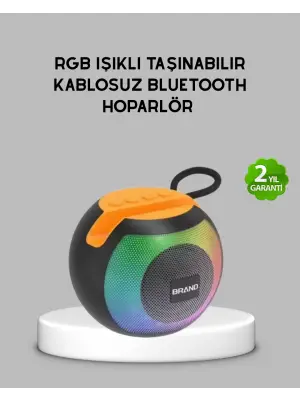 Bluetooth 5.0 Hoparlör – Rgb Işıklı, Güçlü Bas Ve 360° Surround Ses