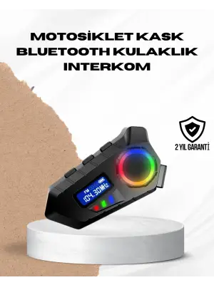Bluetooth 5.4  İnterkom Ip65 Toz Ve Su Geçirmez Led Göstergeli