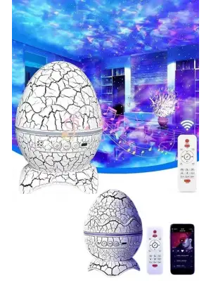 Bluetooth Hoparlör Dinozor Yumurtası Gece Masa Lambası Projektör